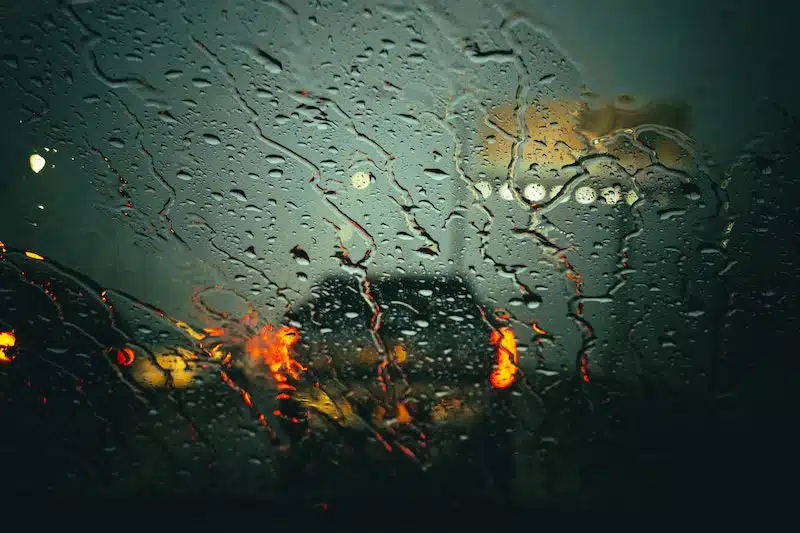 Rainy windshield restricted license