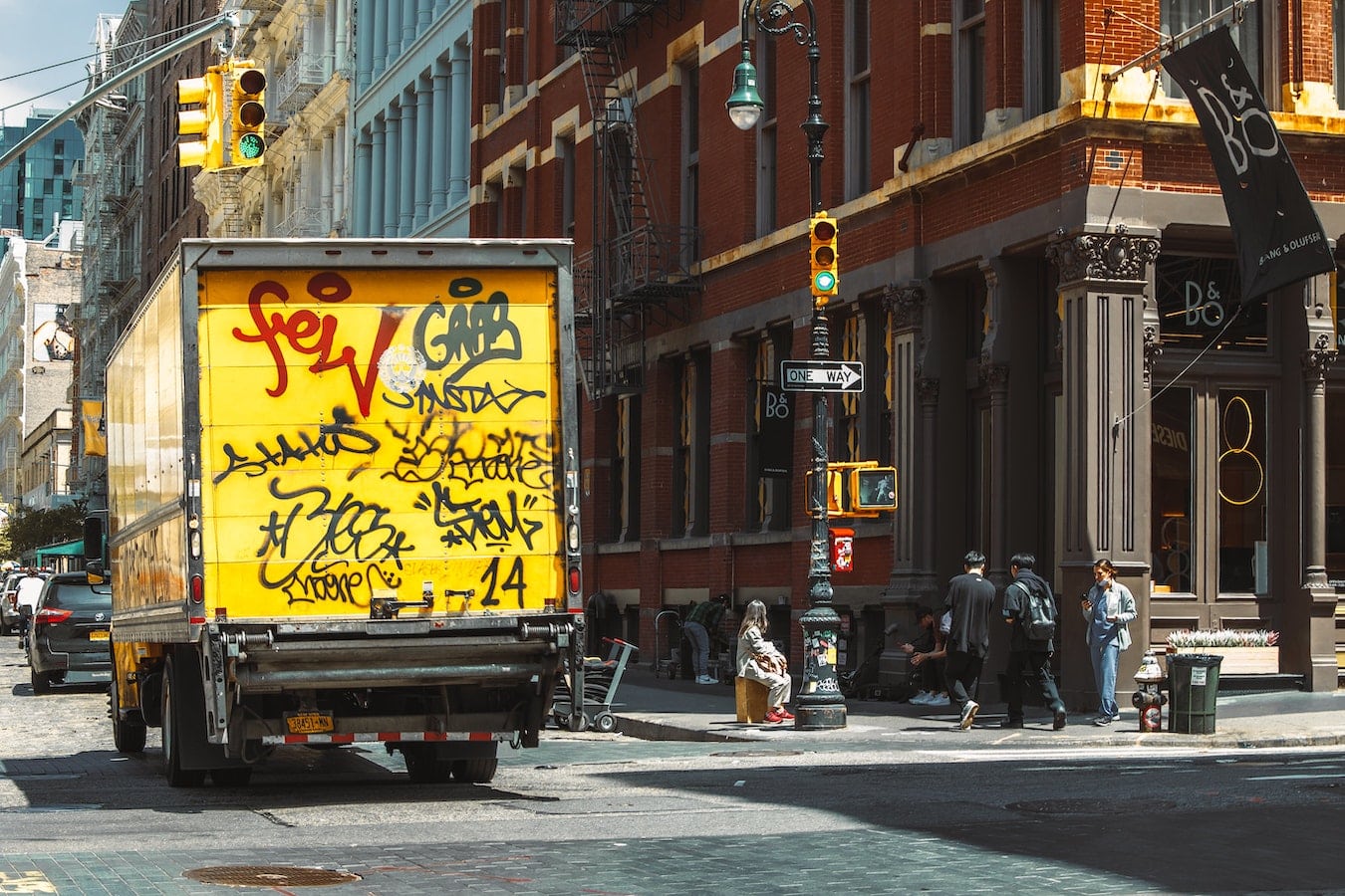Commercial truck in NYC