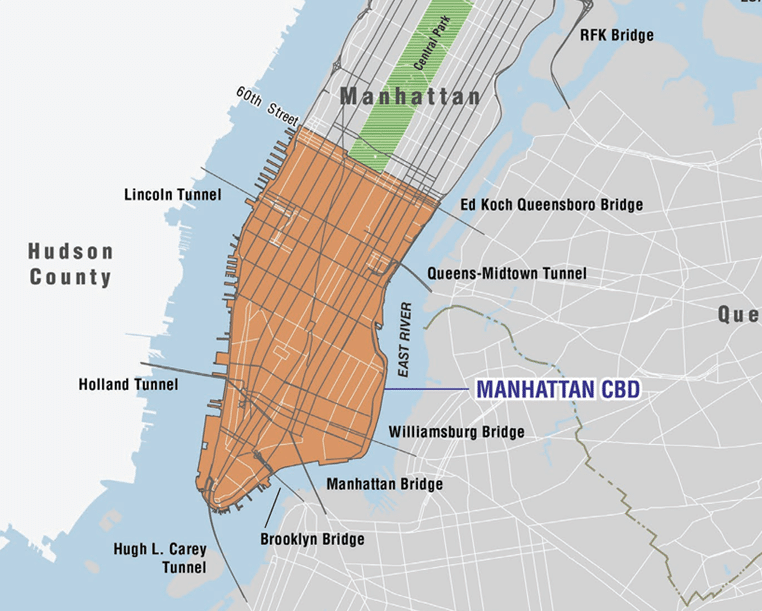 NYC Congestion pricing map