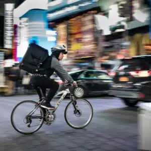 Delivery on bicycle in NYC