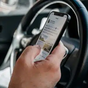 Using a cell phone inside a car