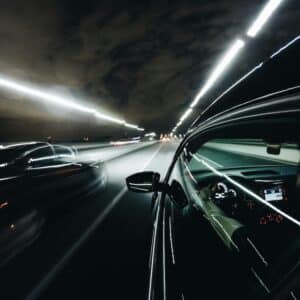 Speeding cars in New York