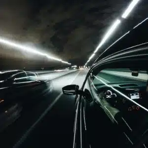 Speeding cars in New York